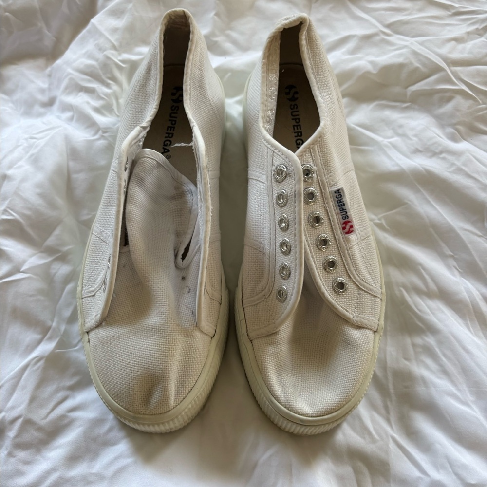 Superga White Canvas Sneakers